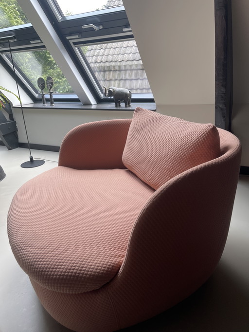 Moooi Bart Armchair - Rare designer chair in soft peach (Mosaic 0532)