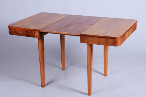 Extendable Art Deco Dining Table, by Jindřich Halabala, UP Závody, Czech, 1940s