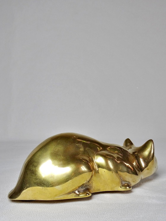 Image 1 of Coated Cat Vintage Brass Paper Press