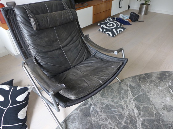 Fauteuil lounge vintage Gerard Van Den Berg noir – Gerard van den Bergh, Leather (photo 3 of 6)