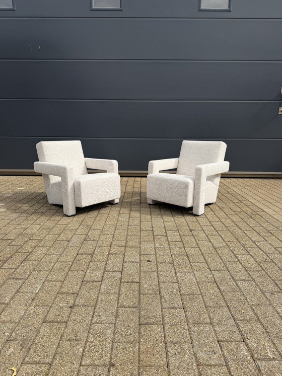 2x Cassina Utrecht Chair Terracotta, G. Rietveld Nieuwstaat! – Fauteuils, Textile (photo 6 of 15)