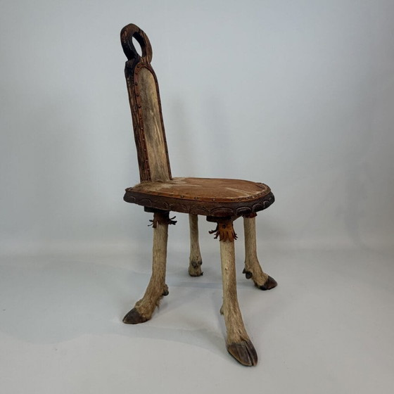 Coppia di sedie rustiche stile folk – Poltrone relax, Pelle, Legno (photo 31 of 34)