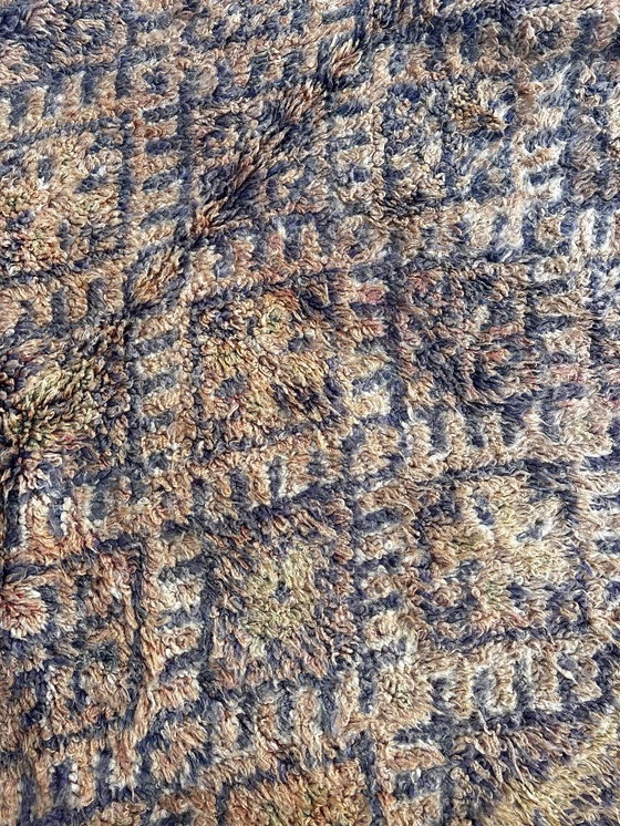 Image 1 of Groot vintage Marokkaans Talsint-tapijt 200x380 cm – Handgemaakt Berber wollen tapijt – Zeldzaam tribaal vloerkleed