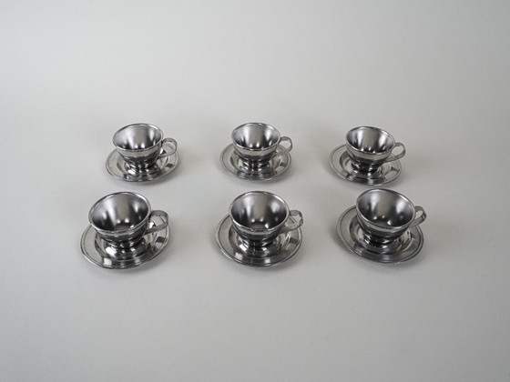 Image 1 of Set di tazze in acciaio inox, design italiano, anni '80, produzione: Italia