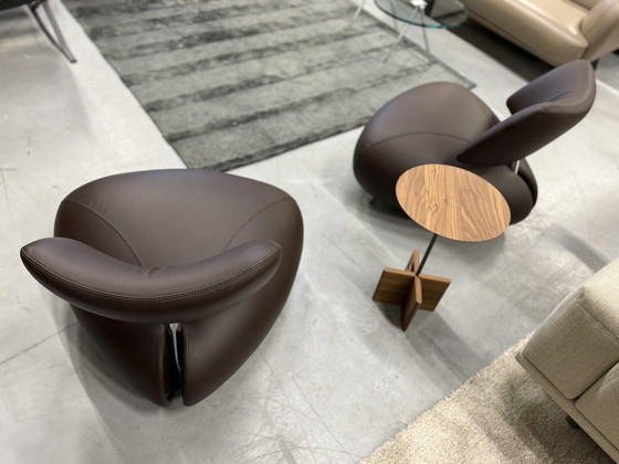 Image 1 of 2 Leolux Pallone Armchairs Wapiti Brown leather