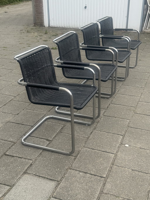 4x Tecta Eetkamerstoelen Model D41