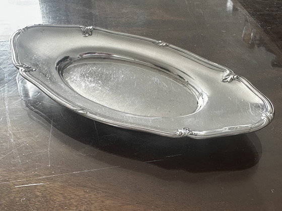 Image 1 of Kleine Hors d'Oeuvre-Platte Metall Silber HOKA 16 Cm / 8 Cm