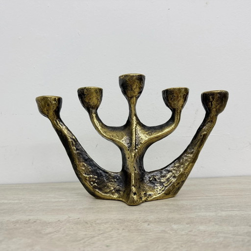 Brutalistische kandelaar van Horst Dalbeck, jaren 70, Duitsland