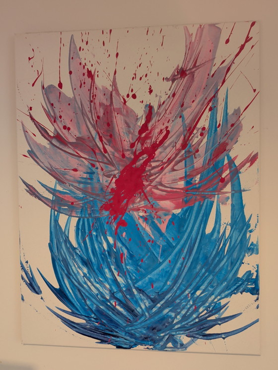 Image 1 of Painting of abstract lillies 