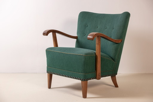 Danish Lounge Chair in the Style of Fritz Hansen, 1930s Denmark
