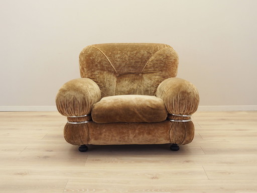 Velours-Sessel, Italienisches Design, 1970er Jahre, Produktion: Italien