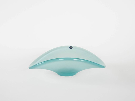 Plato de cristal, diseño danés, década de 1960, fabricado por Royal Copenhagen