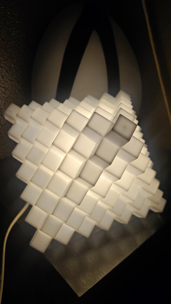 Image 1 of Vintage Nielsen Light “Babylon” table lamp/wall lamp – Scandinavian geometric design – 1990s