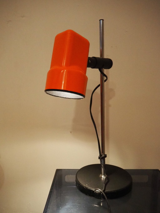 Space Age Orange Table Lamp, 1970s