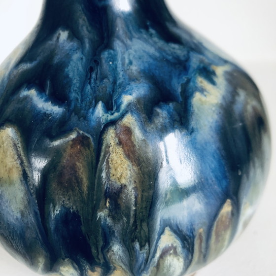 Image 1 of Art Deco Labrec flamed stoneware vase