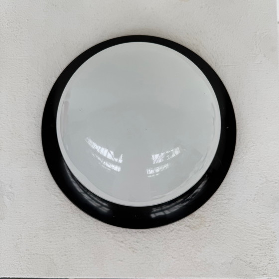 Image 1 of Ceiling/wall lamp round black gloss 60s/70s