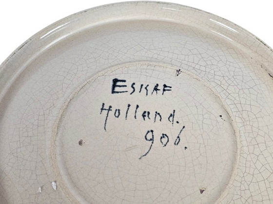 Image 1 of ESKAF – Modell 906 – XL-Teller – Keramik – Holland (Steenwijk) – 1930er Jahre