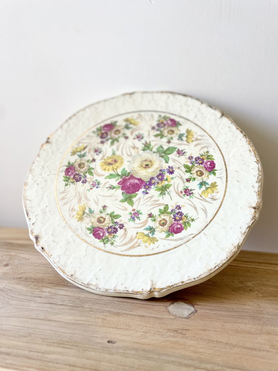 Image 1 of Vintage French Floral Display Plate · Ceranord Saint-Amand · Hand Painted · Made in France