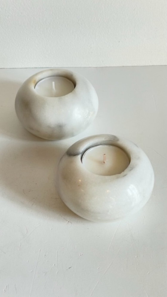 Image 1 of Marble Candle Holders, 1970s