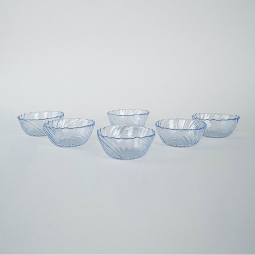 Set di ciotole in vetro, design italiano, anni '70, made in Italy