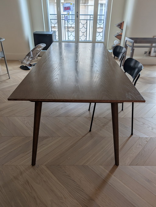 Table a manger 200*900 and tradition in between sk5 chêne fume