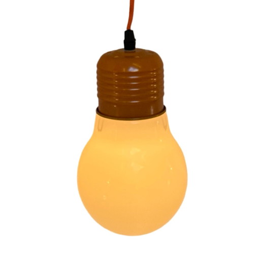 XL / Lampe à ampoule surdimensionnée - verre laiteux - y compris plafonnier et câblage