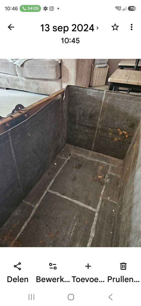 Autentica cassa da marinaio/da nave/per tabacco intarsiata con piombo. – Armadi contenitori, Wood (photo 6 of 7)