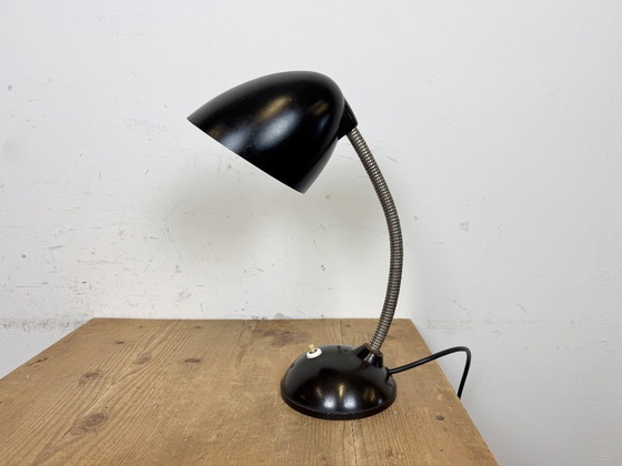 Image 1 of Vintage Brown Bakelite Gooseneck Table Lamp, 1960s