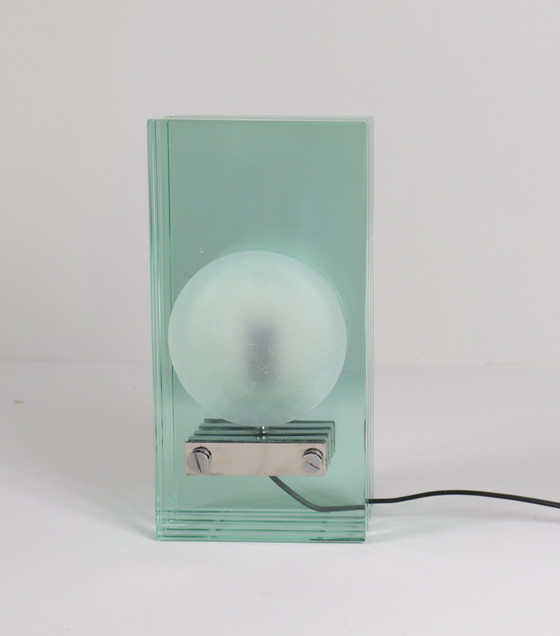Image 1 of Set of 2 table lamps/glass objects by Giorgio Reggiori for Gallotti & Radice, 1960s, Italy