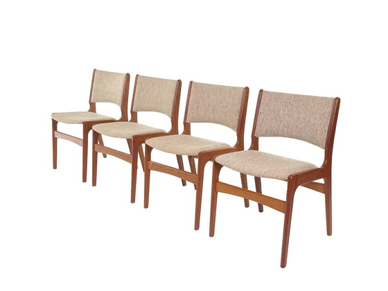 Image 1 of vintage set of four dining room chairs model 89 by Erik Buch for Anderstrup Möbelfabrik