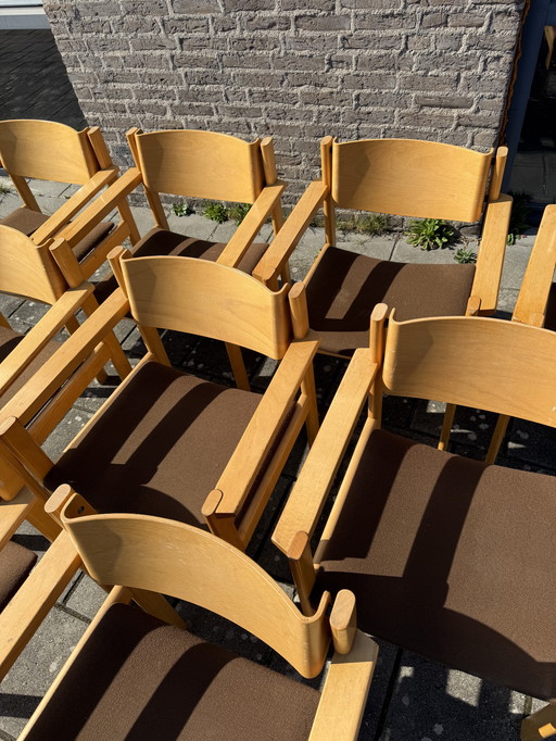 10 sedie vintage in compensato anni '80