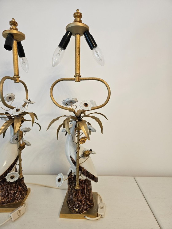 Image 1 of Lamps/vintage, a pair of unique Mangani lamps,Italy, 1960s/1970s.