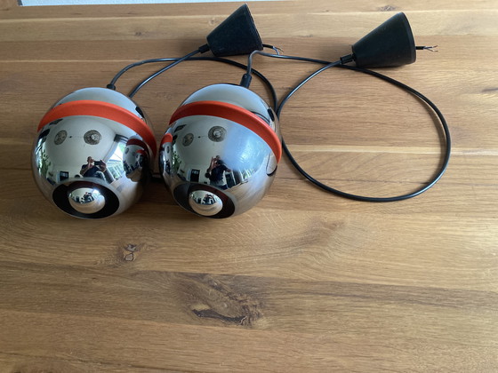 Image 1 of 2x Kaiser Leuchten vintage hanglampen