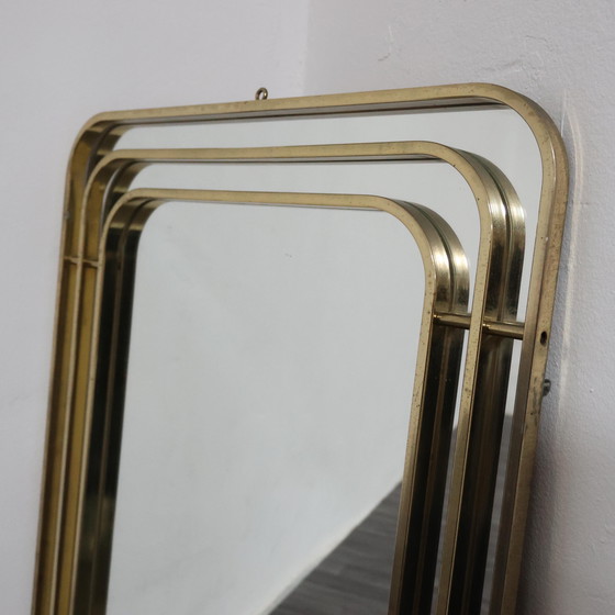 Image 1 of Romeo Rega-stijl Hollywood Regency-spiegel, moderne antiek uit de jaren 70