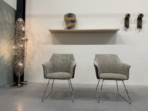 2 Leolux Mara Esszimmerstühle Duo-Polsterung