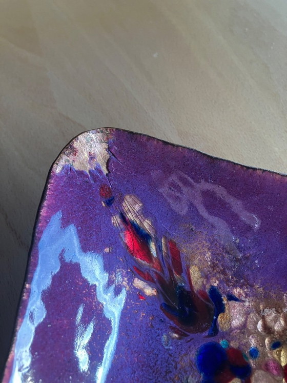 Image 1 of Magnifique bol en cuivre émaillé