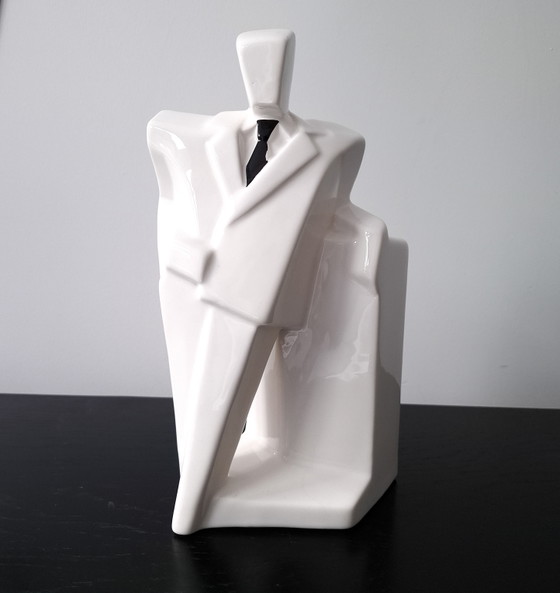 Image 1 of Vintage abstract Rick sculpture 80s post modern