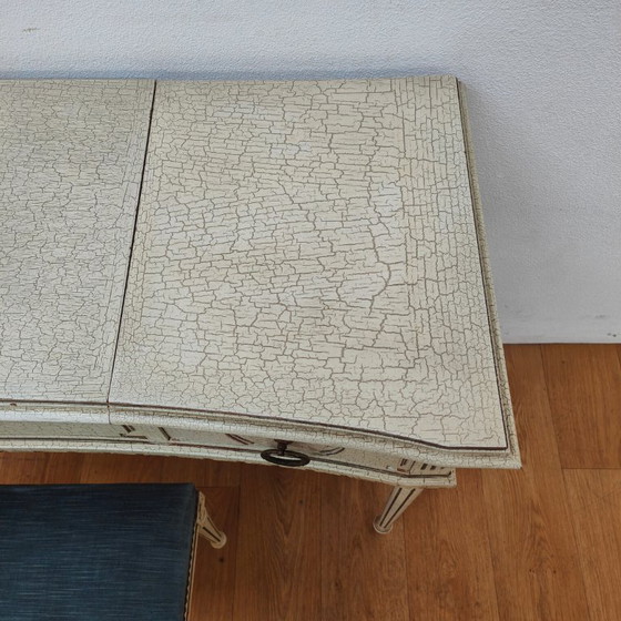 Image 1 of Vintage kaptafel sidetable make up tafel bureau met spiegel