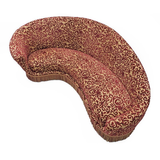 Image 1 of Mid-century Modern Italian Curved Sofa by Federico Munari 1950s