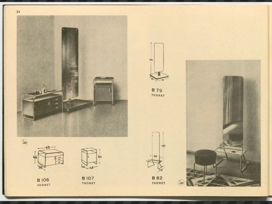 Image 1 of Table de nuit Thonet B 107 par J. Fenyves, années 1930