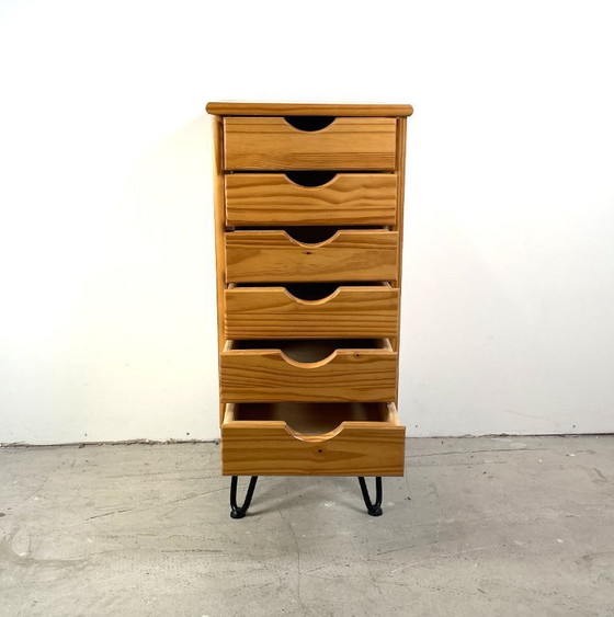 Image 1 of Chest of drawers on hairpin legs, Scandinavian style
