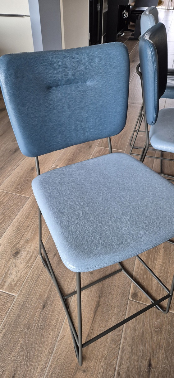 Image 1 of For sale Bert Plantagie bar table with 6 stools also Bert Plantagie