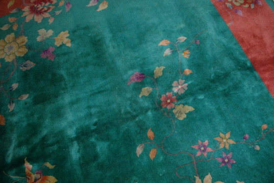 Image 1 of Alfombra china antigua Art Déco hecha a mano, 273 cm x 356 cm (8,10' × 11,7'), década de 1920 - 1B462