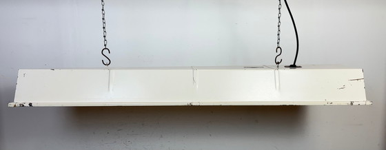 Image 1 of Tube lumineux suspendu industriel beige de la marque Famor, années 1970