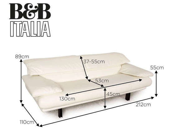 Original B&B Italia Alanda Sofa 3-seater – Paolo Piva – Cream Leather – 3-5 seaters (photo 7 of 7)