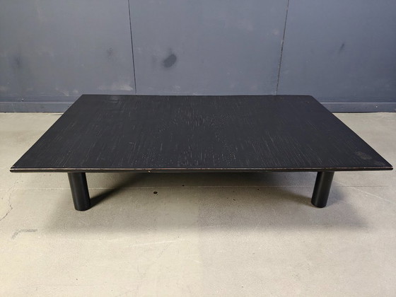 Image 1 of XL Belgian Coffee Table in Ebonized Wenge and Bamboo attributed to Axel Vervoordt, 1980s