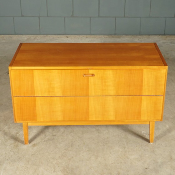 Mobile/credenza vintage con ante a ribalta - Noce - Anni '60 – Armadi contenitori, Wood (photo 4 of 12)