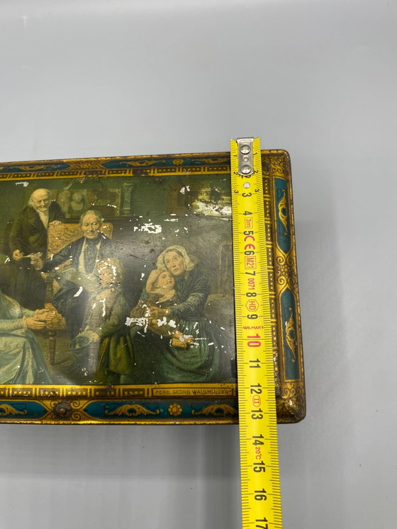 Afsluitbare blikken doos, decoratie met meesterwerken, Widow J. Bekkers & Son Dordrecht – Decoratieve objecten (photo 7 of 9)