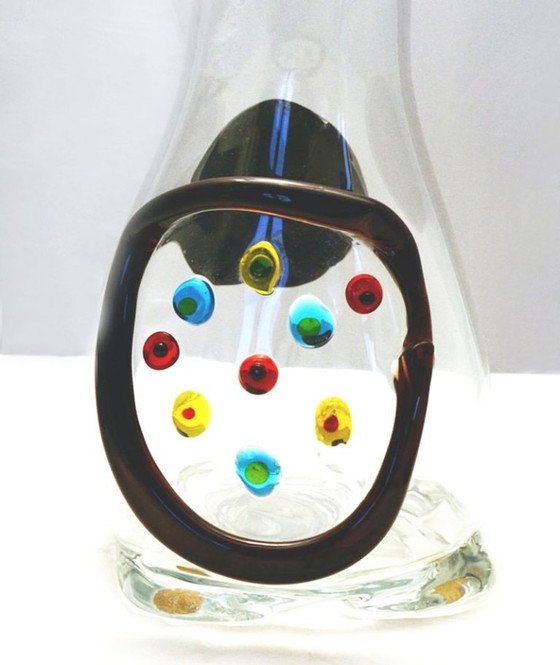 Image 1 of Vase Fulvio Bianconi « Primavera » pour Mazzega Murano, années 1970