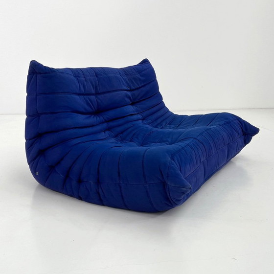 Image 1 of Königsblaues 2-Sitzer-Sofa Togo von Michel Ducaroy für Ligne Roset, 1970er Jahre